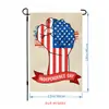 Bandera Decorativa Transfronteriza del 4 de Julio Día de la Independencia Americana Bandera de Jardín Águila Calva Bandera con Elementos de EE.UU. Personalización