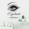 Pegatinas de pared con diseño de pestañas, ojos, generación, talladas, personalidad extraíble, para sala de estar, dormitorio, sofá, fondo MU3045