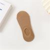 Meias Invisíveis Xiaoyuanji 7A Antibacterianas e Desodorantes de Cano Curto Cor Lisa Algodão para Homens e Mulheres Primavera e Verão Listradas Silicone Antiderrapante Barco para Mulheres
