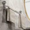 Estante para Toallas con Ventosa Baño Sin Taladro Barra para Toallas Retráctil Estante para Guardar Toallas Lavabo