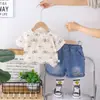 Conjunto de Verano para Niños 2026 Estilo Nuevo Bebé Elegante Letra Manga Corta Conjunto de Dos Piezas Ropa para Bebés al Por Mayor