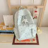 Mochila Estilo Coreano Chica Dulce Suave Reductora de Edad Verano Viaje Almacenamiento Mochila Pequeña con Degradado de Luz Estelar Baja Saturación Fresca y Delicada