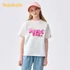 Ropa Infantil Balabala Camiseta de Manga Corta para Niños Niñas 2025 Nueva Ropa de Verano Niños Grandes Secado Rápido Dulce Top de Algodón Puro