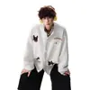 Sudadera con Bordado de Perro Diseño Otoño Invierno Estilo Americano Chaqueta Cardigan para Pareja Chaqueta Estilo Perezoso Clenafit