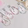 Corrente de celular elegante estrela de diamante brilhante pérola grande, cordão de nicho com contas ccd de pérola, corrente elegante para pendurar na bolsa