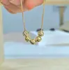 Colar Wufu linmen feminino alta qualidade luxo leve nicho contas da sorte corrente clavícula presente para amigas