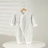 Ropa de Rayas Horizontales para Bebé de Primavera y Otoño Sin Huesos de Manga Larga Estilo Harper para Bebé con Cordones Ropa de Escalada con Cordones para Bebé