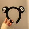 Faixa de Cabeça de Pelúcia para Lavar o Rosto para Mulheres, Adorável Novo Acessório de Cabeça de Desenho Animado, Máscara para Lavar o Rosto, Faixa de Cabelo, Faixa de Cabeça Antiderrapante, Acessórios de Cabelo