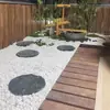 Pedras de Caminho para Jardim, Ladrilhos Circulares de Bluestone para Pátio, Pavimentação Externa para Parques, Tapetes de Caminho para Quintal, Pedras de Caminho