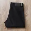 Pantalones casuales rectos de algodón modal lavado, sarga elástica transpirable para hombre, cinco bolsillos, color liso, novedad verano 2024
