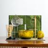 Conjunto de Chá Matcha Japonês 7 Peças Esmaltado em Forno Caixa Colorida Variedade de Conjunto de Ferramentas de 100 Peças Exclusivo Transfronteiriço
