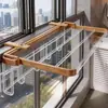 Estante Secador de Zapatos para Balcón, Estante de Almacenamiento Colgante para Barandilla de Ventana sin Taladro, Organizador Secador Doméstico para Ropa, Zapatos, Calcetines