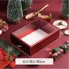 Caja de Regalo de Espino Confitado para Navidad y Año Nuevo Caja de Regalo de Chocolate con Glaseado Rojo y Dorado Fresa Caja de Empaque de Regalo Galletas de Turrón