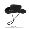 Sombrero de pescador transpirable de verano para exteriores, para hombre y mujer, ideal para acampar, montañismo, pesca, secado rápido, estilo vaquero occidental.