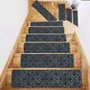 Alfombrilla para escaleras Amazon transfronteriza alfombrilla para peldaños patrón de doble raya uso repetido autoadhesiva sin pegamento alfombrilla de PVC antideslizante