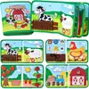 Libro 3D de fieltro para niños del fabricante, atractivo y divertido libro de juguete educativo de aprendizaje temprano con temática de zoológico, libro silencioso de fieltro