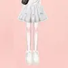 2026 Nuevo Estilo Dulce Hombros Descubiertos Manga Corta Moda Coreana Moño Adorno de Encaje Conjunto de Falda Corta para Niños Mayores