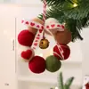 Nuevo Colgante de Corona de Navidad de Fieltro de Lana de Amazon Colgante Decorativo para Ventana de Hotel Navideño Árbol de Navidad de Ratán