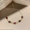 Pulsera de Flor Ovalada con Circonita Bañada en Oro Real de 18 Quilates con un Diseño Único, Pulsera de Lujo Ligero de Nicho, Accesorio de Mano Versátil Personalizado