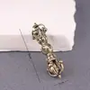 Llavero de Mortero de Latón de Cobre Puro Mortero Vajra Colgante Sólido Manija de Cobre de Coche Adorno para el Cuello Artesanía Decorativa