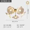 Lustre para Sala de Estar Nórdica Moderno Minimalista Casa Vidro Folha de Lótus Estudo Luminária de Quarto Luz de Espectro Total Luxo Luminárias de Restaurante