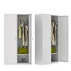 Armario de Acero Multipuerta Armario de Hierro Taquilla para Personal de Fábrica con Cerradura Armario para Cambiarse Oficina Archivero Engrosado