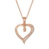 Collar con colgante de amor de diamantes de plata esterlina 925 al por mayor de fábrica, cadena de clavícula de nicho de diamantes de cultivo simple en forma de doble corazón