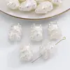 Lindo Hámster Tridimensional Marfil Fruta Agujero Recto Colgante de Cuenta para Colgar en el Coche Accesorios de Joyería DIY Material para Pulseras