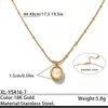 Elegante Collar con Colgante Geométrico de Acero Inoxidable, Corazón de Concha Blanca, Cadena para Clavícula de Acero de Titanio de Alta Gama de Lujo Ligero, Joyería que No se Desvanece