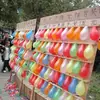 Luminoso escaneo push code regalo pequeño juguete pequeño para niños puesto de regalos pequeños populares mercado nocturno ventilador de globo