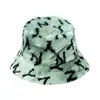 Sombrero de Cuenca Estilo Japonés Impreso RPET Sombrero de Pescador RPET Transfronterizo Imitación Piel de Conejo Sombrero de Pescador de Doble Cara Fábrica de Personalización