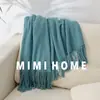 Manta de Sofá Manta Estilo Ins Manta para Cochilo no Escritório Xale Manta para Ar Condicionado Decoração de Cama e Café da Manhã Cama Toalha de Cabeceira