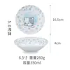 Gw Louça Japonesa Tigelas e Pratos de Arroz de Cerâmica Estilo Japonês Gato de Desenho Animado Infantil Fofo Doméstico Tigelas e Pratos Esmaltados por Baixo