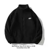 Jaqueta de Lã de Cordeiro e Algodão Outono/Inverno para Homens, Casaco Unissex de Corte Solto Estilo Americano com Gola Alta, Roupa de Algodão Espessada, Jaqueta de Lã de Cordeiro