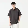 Camisa Polo de Manga Corta Transpirable de Verano Pesado Estilo Retro Americano para Hombre Top de Montaña para Exteriores Meichao High Street