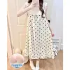 Camisón de Verano para Mujer con Copas, Estilo Dulce de Princesa, Encaje, Mangas Cortas Volantes, Ropa de Casa Sexy de Verano