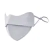 Mascarilla solar de seda de hielo anti-ultravioleta para mujer de alto valor para el verano, protección solar para las comisuras de los ojos, máscara transpirable 3D tridimensional para rubor