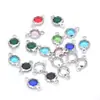20 Piezas/Paquete Acero Inoxidable Piedra de Cristal Gema Colgante Simple/Doble Forma de Corazón Cuadrado Redondo Accesorios de Joyería DIY