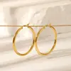 Brincos de Argola Lisos Moda Europeia e Americana Exagerados High-End Clássico Aço Inoxidável Argola de Orelha Joias Atacado Não Desbota