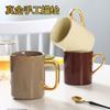 Caneca de Água caneca borda dourada pintura ouro cerâmica dourada simples personalidade casa nórdica casa pintado à mão casal par cerâmica