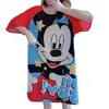 Pijama de verão feminino, soltinho, plus size, manga curta, com estampa de desenho animado fofo, para meninas e estudantes, roupa de casa fina, estilo moderno