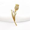 Broche de Terno Tulipa de Pérola de Alta Qualidade Corsage Feminino 2023 Nova Moda Fofa Roupas de Nicho Japonês