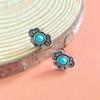Aretes de plata tailandesa imitación antigua de ágata rojo del sur estilo retro Nepal para mujer venta al por mayor de fábrica