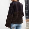 Suéter de terciopelo de doble cara engrosado de otoño para comercio exterior, ropa de mujer, callejero europeo y americano, costuras simples, holgado, cálido, top de abrigo