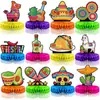 Decoração para Festa Temática de Carnaval Mexicano FIESTA Centros de Mesa Colmeia para Mesa Copa do Mundo