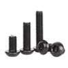 Acero Inoxidable 304 Negro Flor de Ciruelo Interior Antirrobo Tornillo Iso7380 Cabeza Redonda Tornillo de Cabeza Plana M4M5M6