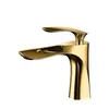 Grifo de Lavabo Metálico de Comercio Exterior Transfronterizo, Grifo de Agujero Único para Agua Caliente y Fría en Baño, Grifo para Encimera de Tocador de Baño