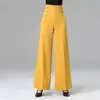 Calça Latina de Cintura Alta 2026 Novo Estilo Transfronteiriço Calça Larga Feminina Emagrecedora Versátil Calça Reta para Dança