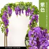 Flor de Glicina Artificial Enredadera Colgante de Techo Cadena de Flores Enredadera Flor Decorativa Planta de Plástico Cubierta de Tubería de Aire Acondicionado