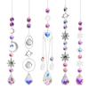Campanas de viento de cristal DIY serie oro plata nueva transfronteriza Amazon tiktok estrella luna atrapasol